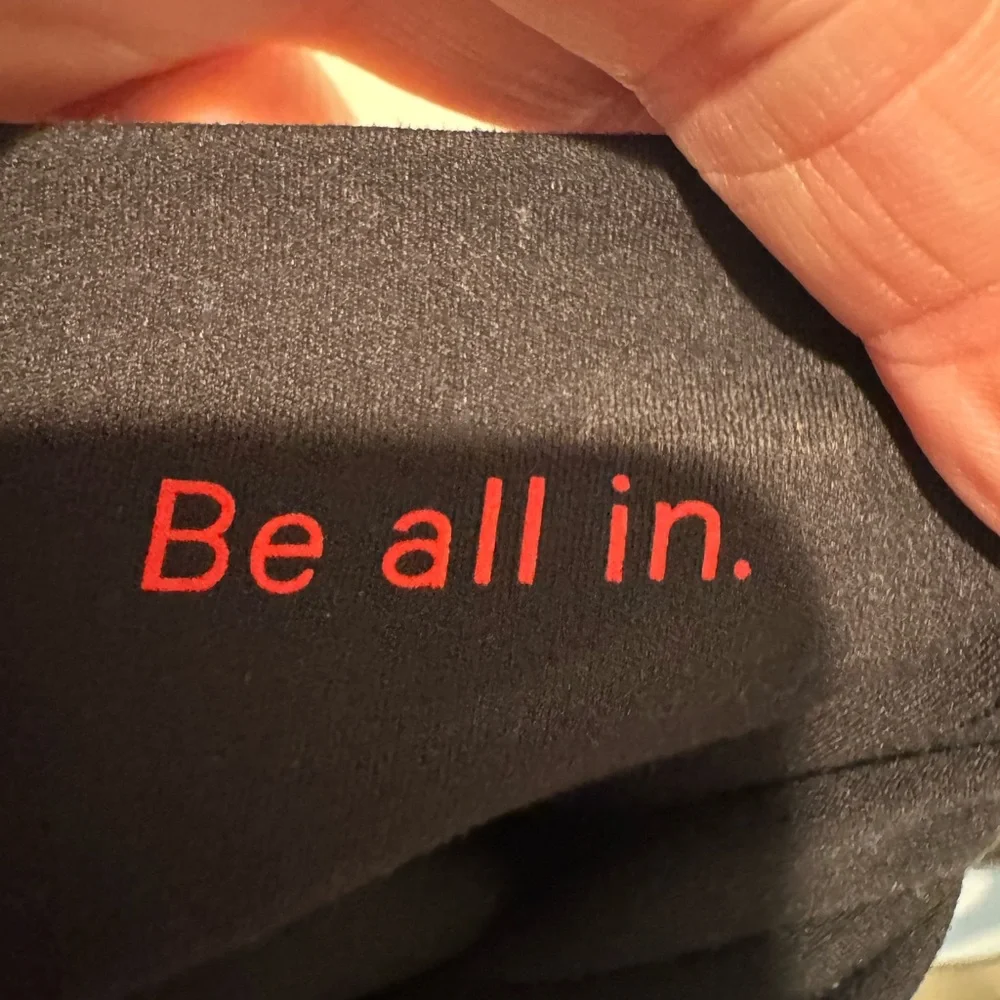 Lululemon Align Black Member Leggings with Red Accents Size 8 - Picture 3 of 13